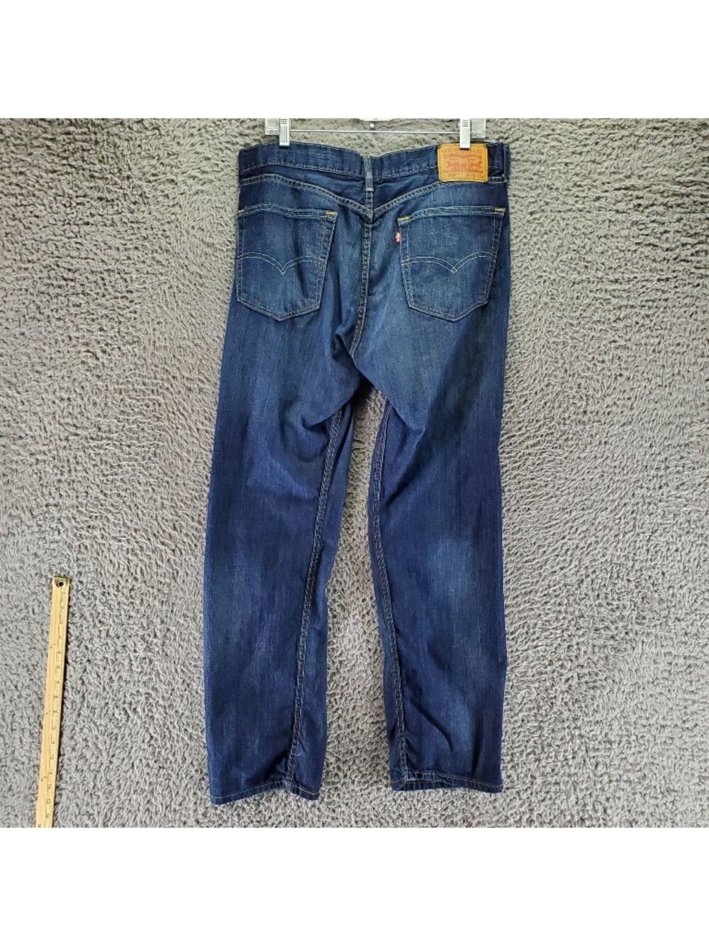 Levis Jeans Mens 36x32 Blue 505 Denim Straight Fit 100% Cotton *Read*